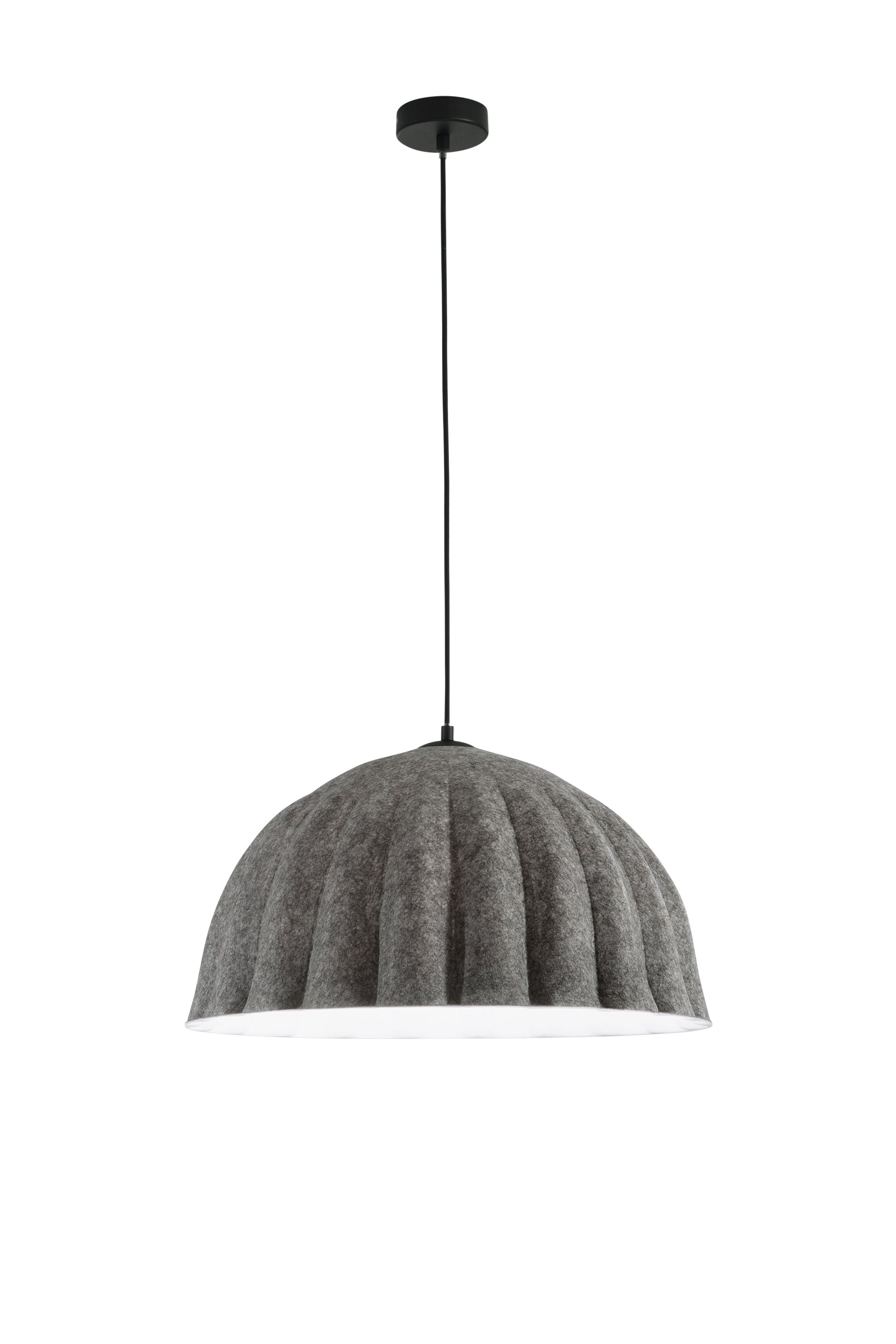 FAN I-MIDI-S1-GR Závěsné svítidlo Midi filc šedý/bílý, kabel 2 m, stínidlo 53 cm, 1 x E27 - FANEUROPE