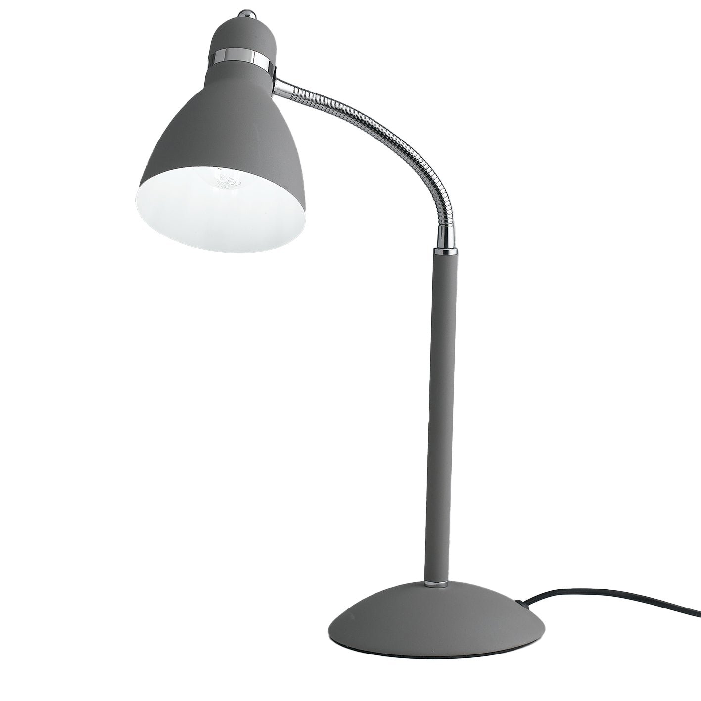 FAN I-PEOPLE-L GR Stolní lampa LUME PEOPLE, šedá, 1 x E27, 17 x 52 cm - FANEUROPE