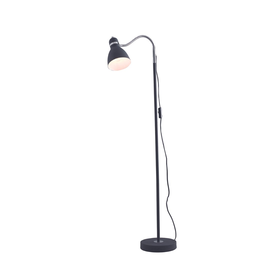 FAN I-PEOPLE-PT NERO Stojací lampa PIANTANA PEOPLE, černá, 1 x E27, 34 x 13 x 142 cm - FANEUROPE