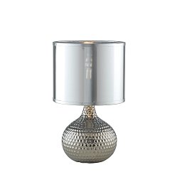 Obrázek pro produkt Stolní lampa Lumetto Pulsar stříbrná, patice E27+E14, 22 x 22 x 35 cm - FANEUROPE