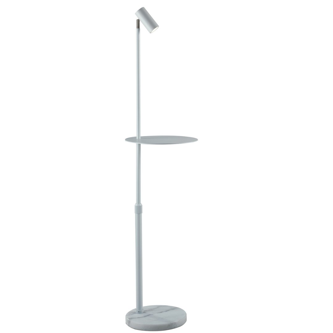 FAN I-RELAX-PT BCO Stojací lampa Piantana Relax nastavitelná, bílá/mramor, 1xGU10, 35 x 150 cm - FANEUROPE