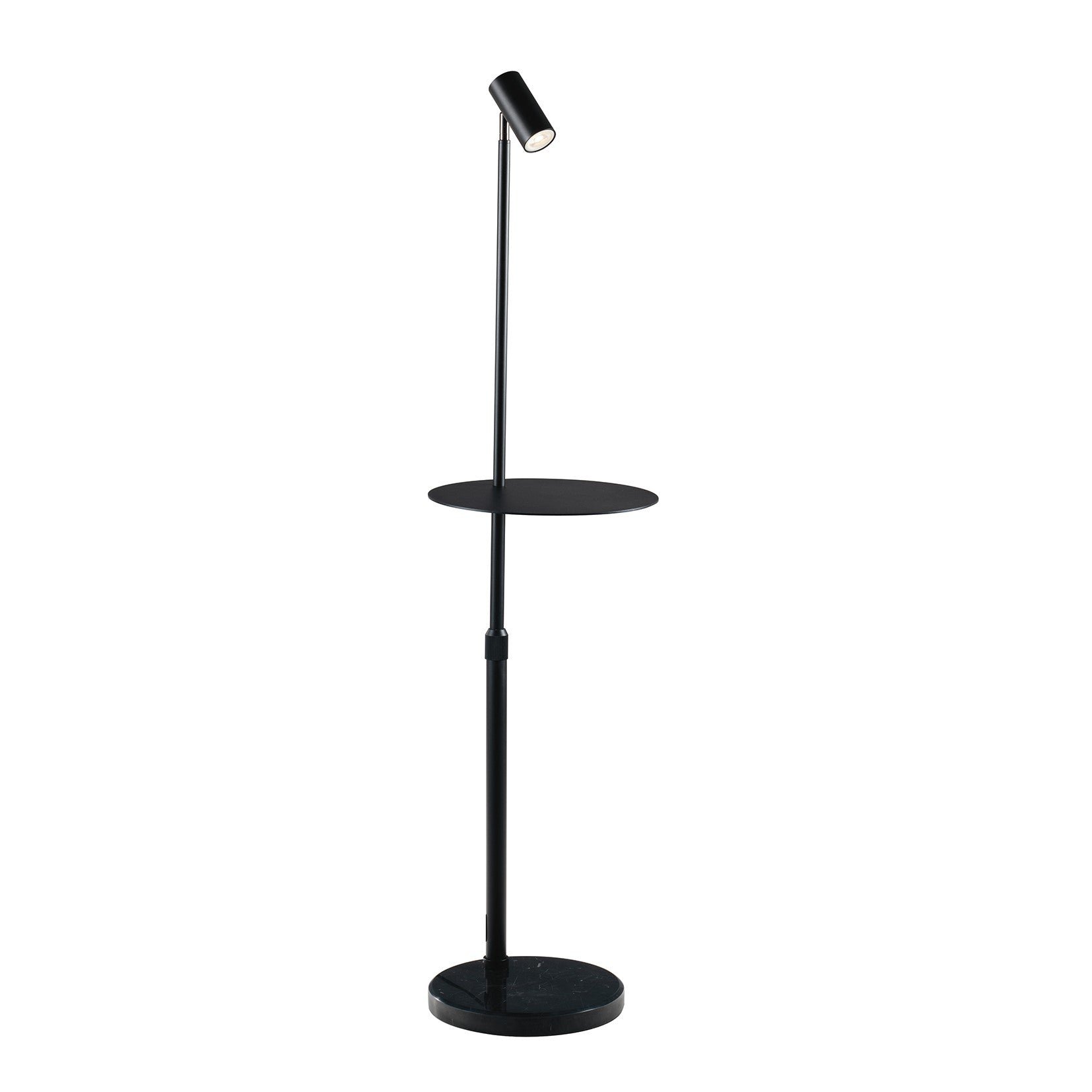 FAN I-RELAX-PT NERO Stojací lampa Piantana Relax nastavitelná, černá/mramor, 1xGU10, 35 x 150 cm - FANEUROPE
