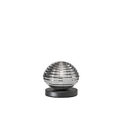 Obrázek pro produkt Stolní lampa Lumetto Ripple černo‑chromová, patice E27, 18 x 18 x 16,5 cm - FANEUROPE
