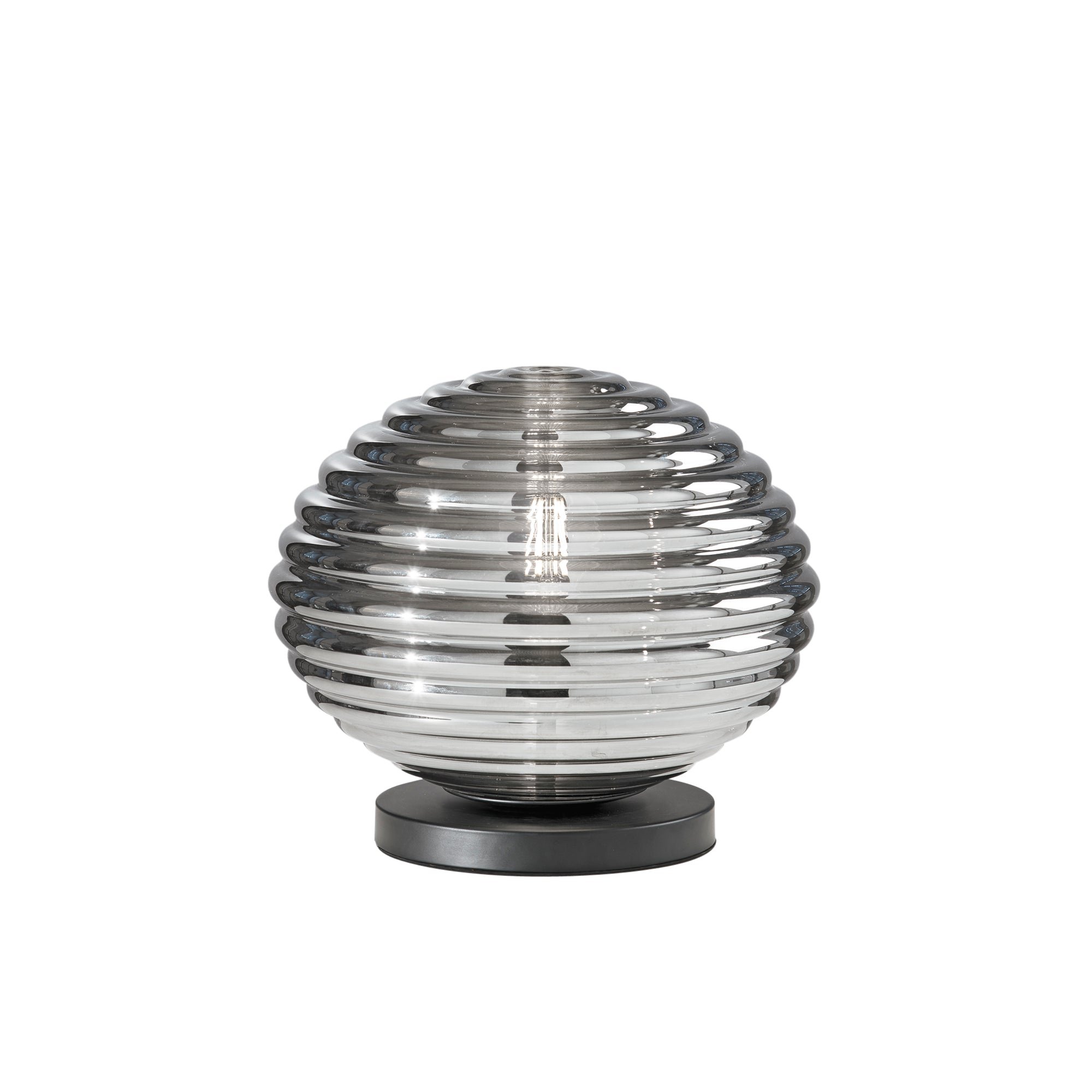 FAN I-RIPPLE-L32-NER Stolní lampa Lumetto Ripple černá, patice E27, 32 x 32 x 28 cm - FANEUROPE