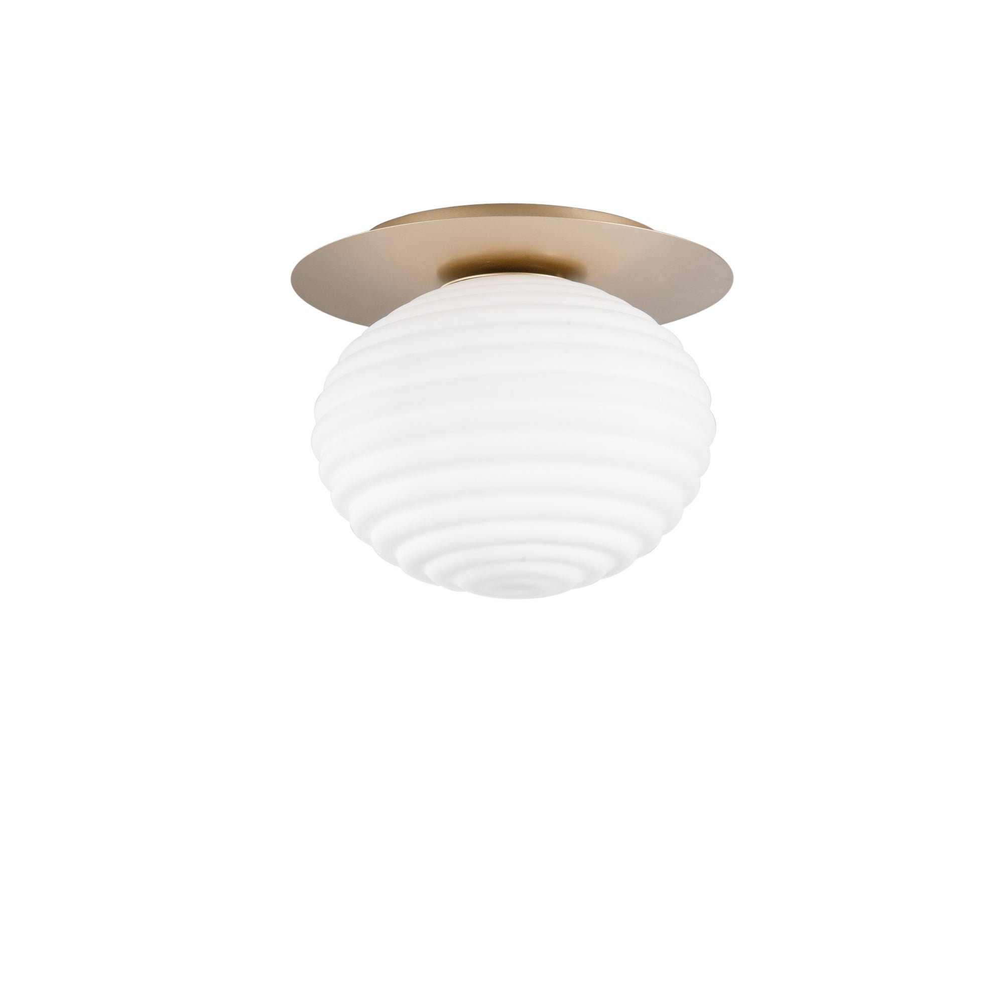 FAN I-RIPPLE-PL35-ORO Stropní přisazené svítidlo Ripple zlatá, patice E27, 35 x 35 x 28 cm - FANEUROPE