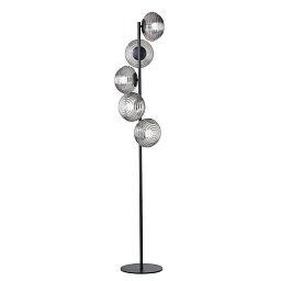 Obrázek pro produkt Stojací lampa Piantana Ripple černá, 5xE27, 32,5 x 160 cm - FANEUROPE
