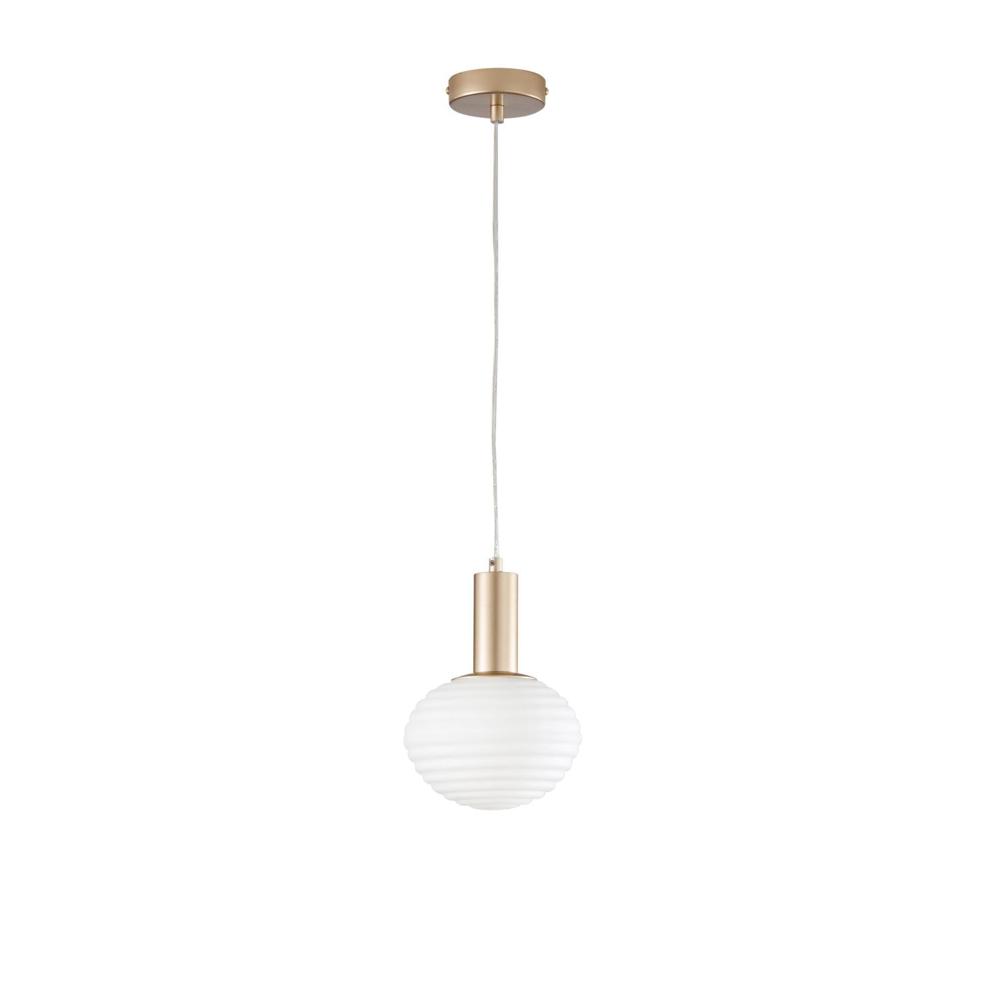 FAN I-RIPPLE-S18-ORO Závěsné svítidlo Ripple zlatá, patice E27, 18 x 18 x 150 cm - FANEUROPE