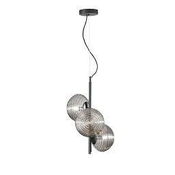 Obrázek pro produkt Závěsné svítidlo Ripple černá, 3xE27, 32,5 x 32,5 x 165 cm - FANEUROPE