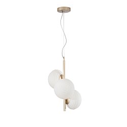 Obrázek pro produkt Závěsné svítidlo Ripple zlatá, 3xE27, 32,5 x 32,5 x 165 cm - FANEUROPE