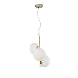 Obrázek pro produkt Závěsné svítidlo Ripple zlatá, 3xE27, 32,5 x 32,5 x 165 cm - FANEUROPE