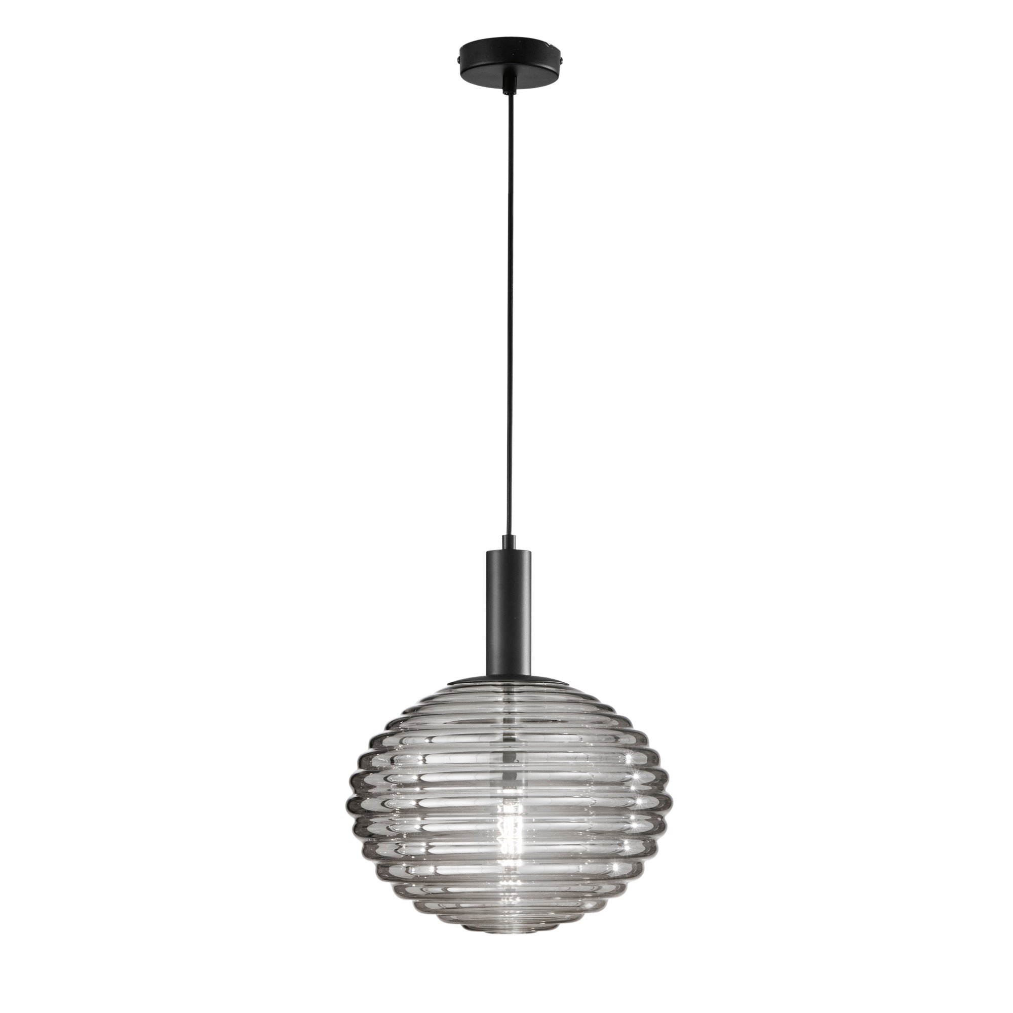 FAN I-RIPPLE-S32-NER Závěsné svítidlo Ripple černá, patice E27, 32 x 32 x 150 cm - FANEUROPE