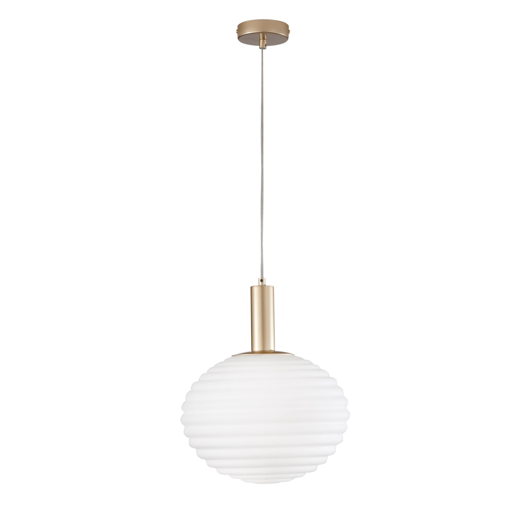 FAN I-RIPPLE-S32-ORO Závěsné svítidlo Ripple zlatá, patice E27, 32 x 32 x 150 cm - FANEUROPE