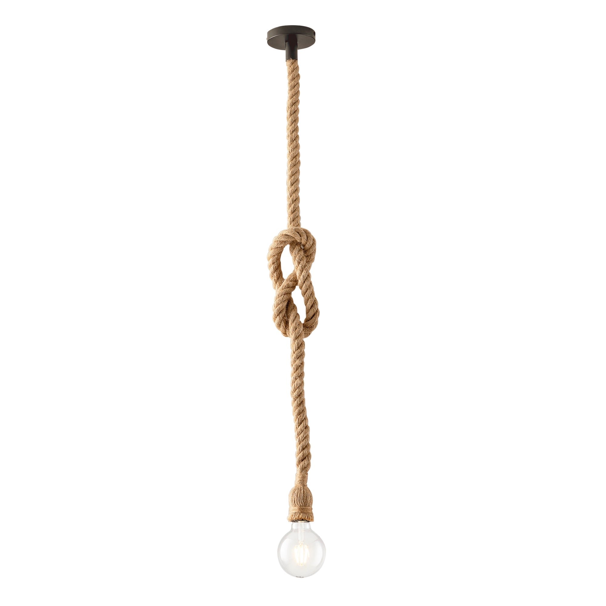 FAN I-ROPE-S1 Závěsné svítidlo Rope černá, patice E27, délka 150 cm - FANEUROPE