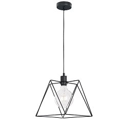Obrázek pro produkt Závěsné svítidlo SANTANA POLIGONALE černá, 1xE27, 25 x 25 x 130 cm - FANEUROPE