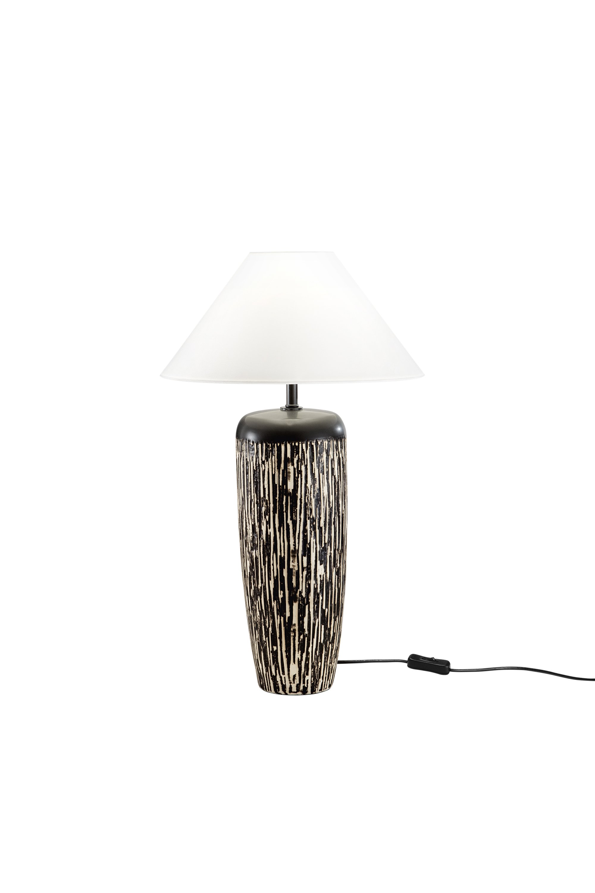 FAN I-SAVANA-L Stolní lampa Savana (hnědá + bílá keramika) 1 x E27, pr. 35 x 61 cm - FANEUROPE