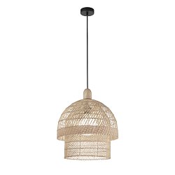 Obrázek pro produkt Závěsné svítidlo SIBILLA dřevo, 1xE27, 40 x 40 x 192,5 cm - FANEUROPE