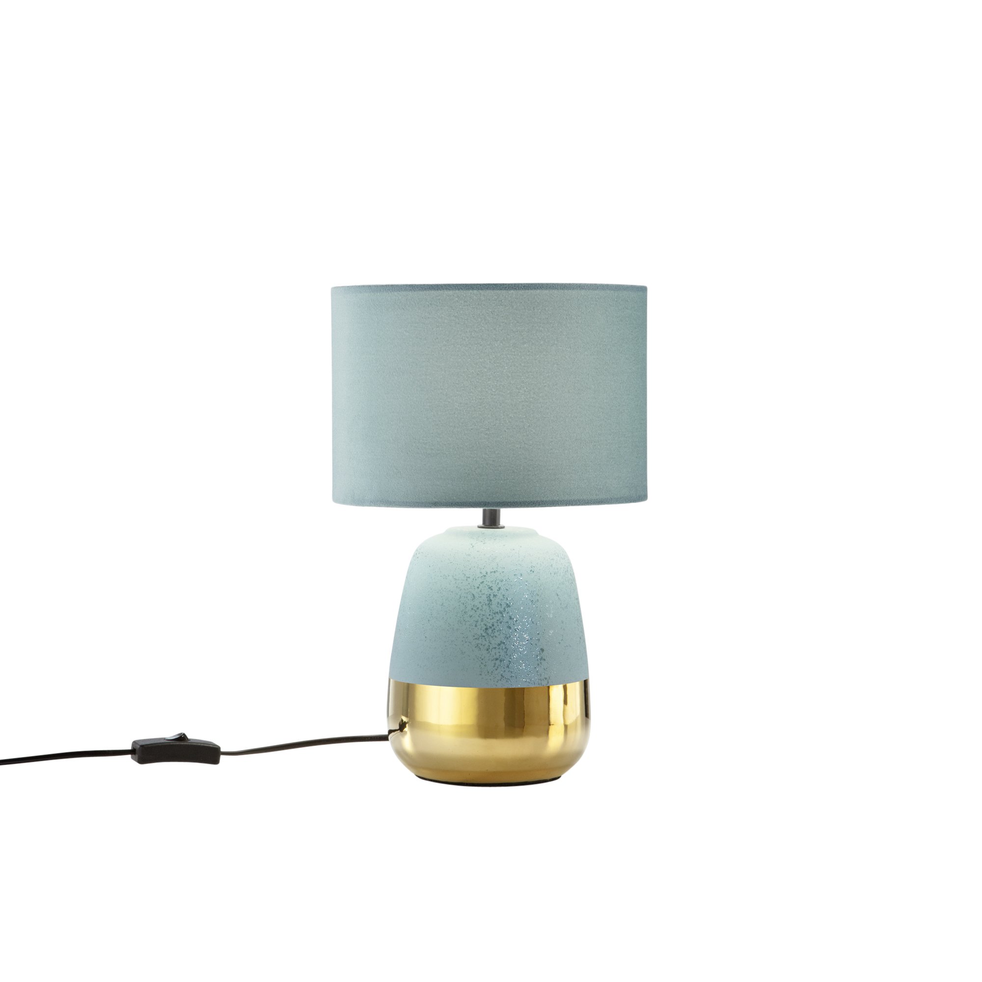 FAN I-SIOUX-L-BO Stolní lampa LUME SIOUX zelená Pavone/zlatá, 1xE27, 22 x 22 x 45 cm - FANEUROPE