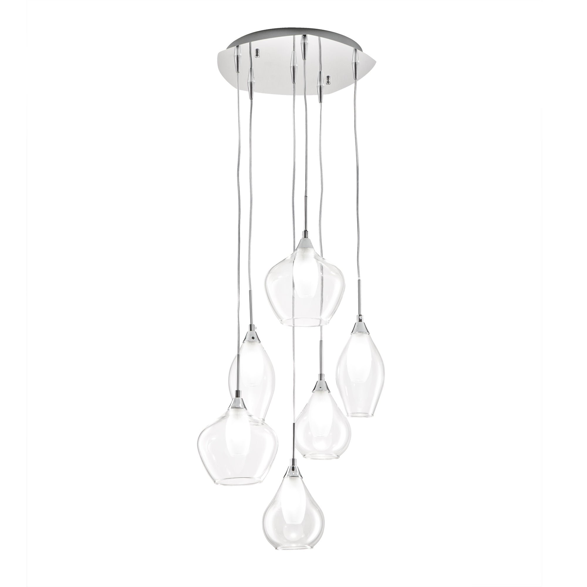 FAN I-SKYLINE/S6 Závěsné svítidlo SKYLINE průhledná, 6xG9, 35 x 120 cm - FANEUROPE