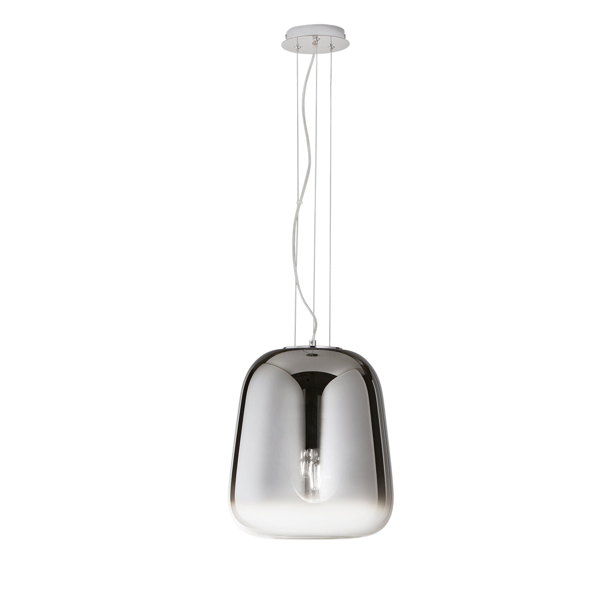 FAN I-SMOKE-S35 Závěsné svítidlo SMOKE chrom LED, 1xE27, 34 x 150 cm - FANEUROPE