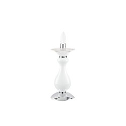 Obrázek pro produkt Stolní lampa LUME SOFFIO bílá/chrom, 1xE14, 15x36 cm - FANEUROPE