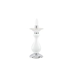 Obrázek pro produkt Stolní lampa LUME SOFFIO bílá/chrom, 1xE14, 15x36 cm - FANEUROPE