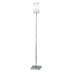 Obrázek pro produkt Stojací lampa SQUARE chrom/bílá opál, 1xE27, 22x22x155 cm - FANEUROPE