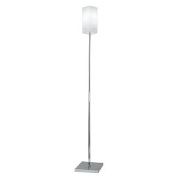 Obrázek pro produkt Stojací lampa SQUARE chrom/bílá opál, 1xE27, 22x22x155 cm - FANEUROPE