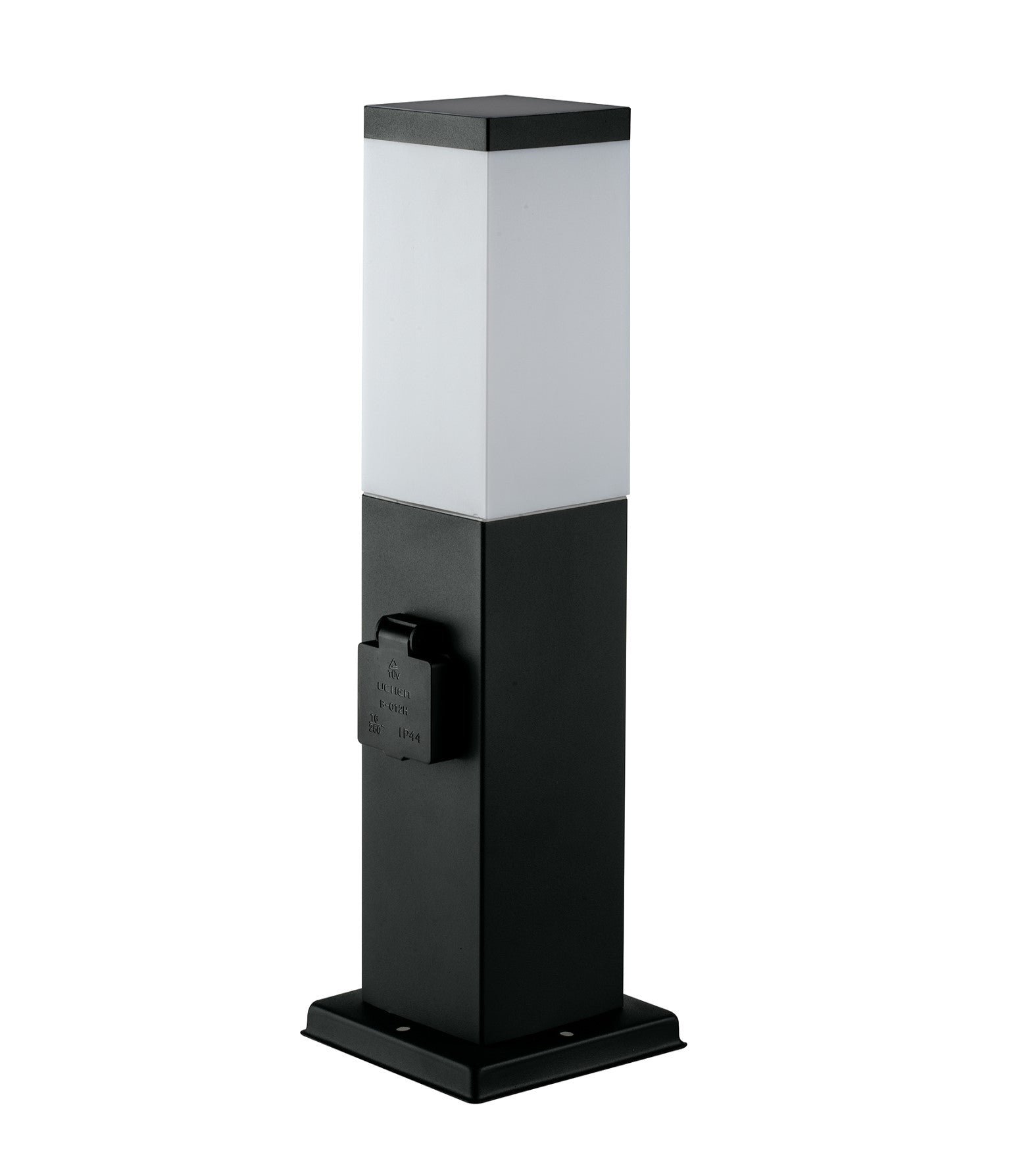FAN I-STATION-E27-SC2 Sloupkové svítidlo STATION antracit, 1xE27, 2xSCHUKO, 2500 W, 45x12x12 cm - FANEUROPE