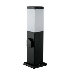 Obrázek pro produkt Sloupkové svítidlo STATION antracit, 1xE27, 2xSCHUKO, 2500 W, 45x12x12 cm - FANEUROPE
