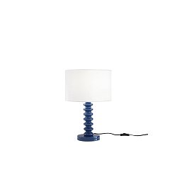 Obrázek pro produkt Stolní lampa Sultan (modrá + samet) kov + samet, 1 x E27, 15 W; lampa pr. 30 x 20 cm, konstrukce 30 x 30 x 45,5 cm - FANEUROPE