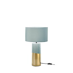 Obrázek pro produkt Stolní lampa LUME TATAKA zelená PAVONE/zlatá, 1xE27, 33 x 33 x 55 cm - FANEUROPE