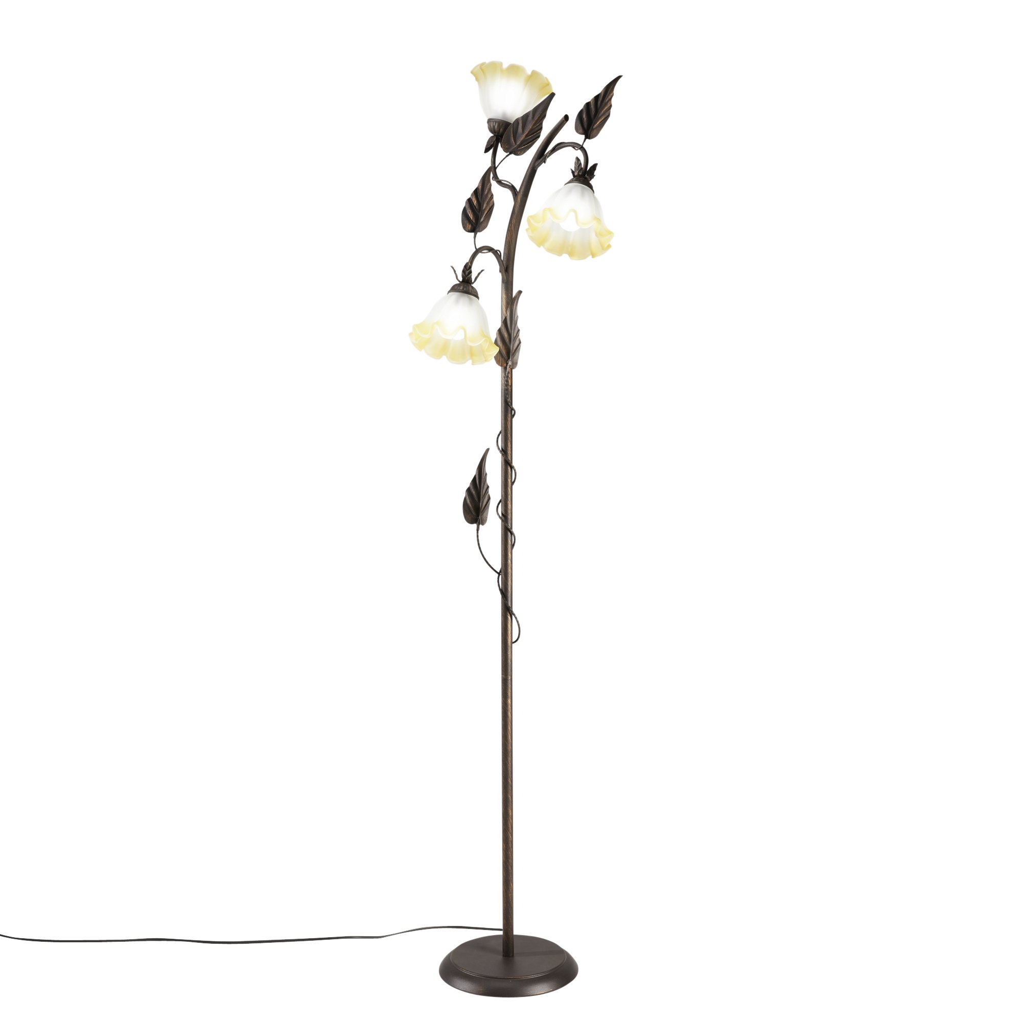 FAN I-TRISTANO-PT3 Stojací lampa PIANTANA TRISTANO hnědá, 3xE14, 48 x 172 cm - FANEUROPE