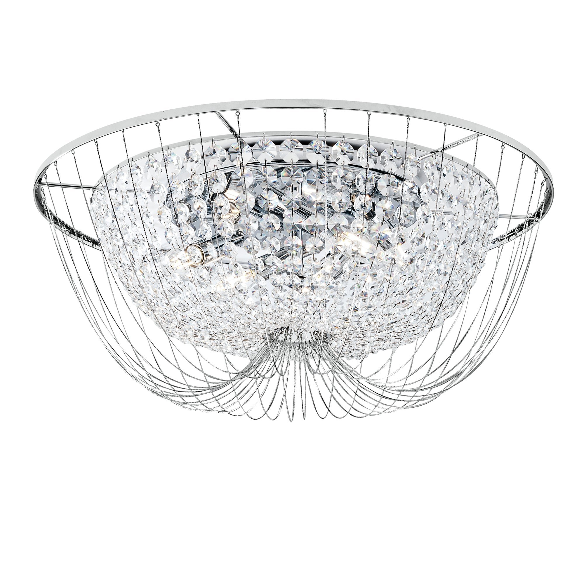 FAN I-VIENNA-PL60 CR Stropní svítidlo VIENNA chrom, 6xE14, 60 x 24 cm - FANEUROPE