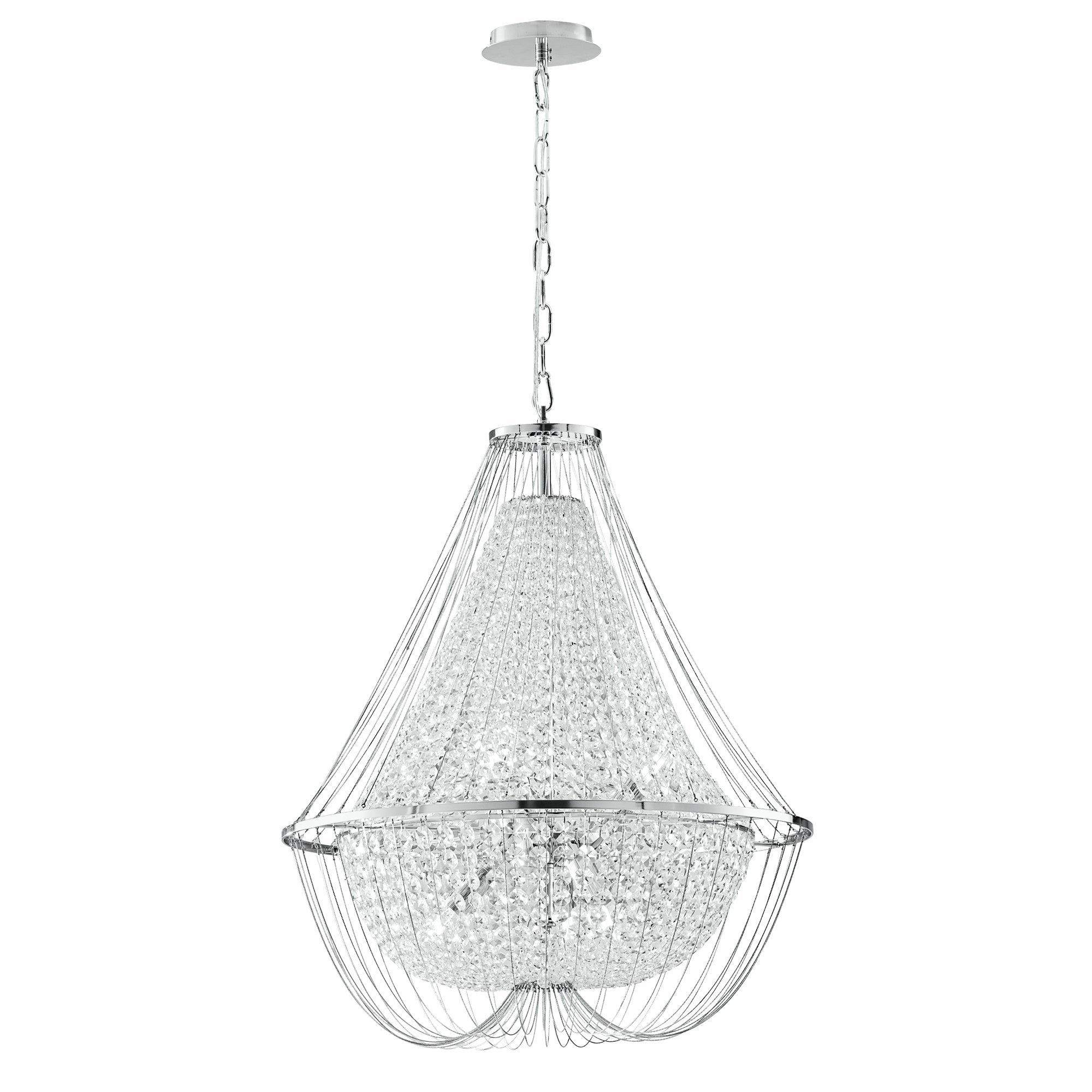 FAN I-VIENNA-S60 CR Závěsné svítidlo VIENNA chrom, 6xE14, 60 x 120 cm - FANEUROPE