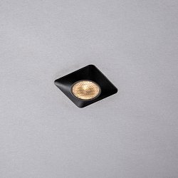 Obrázek pro produkt Podhledové zápustné svítidlo Asso, černé, hliník, 1 x 1 W, 100 lm, 4000 K, 3,2 x 3,2 x 2,2 cm - FANEUROPE