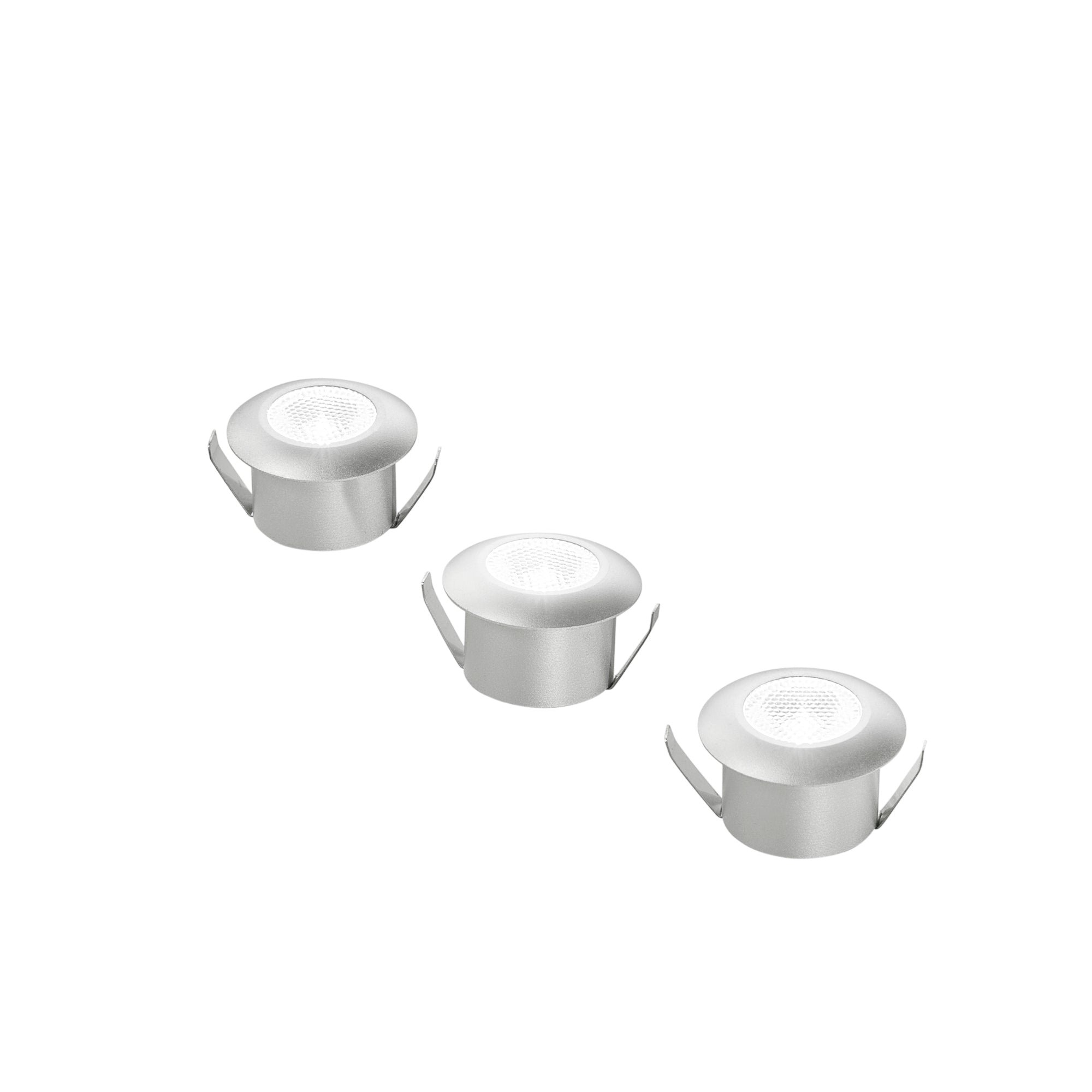 FAN INC-ASSO-R3 Podhledové zápustné svítidlo Asso, zlaté, hliník, 3 x 1 W, 300 lm, 4000 K, 3,2 x 3,2 x 2,2 cm - FANEUROPE