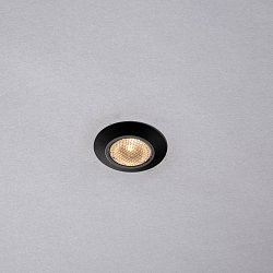 Obrázek pro produkt Zápustné svítidlo LED ASSO, černá, hliník, 1 W, 100 lm, 3000 K, 3,2 x 3,2 x 2,2 cm - FANEUROPE