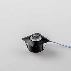 Obrázek pro produkt Zápustné svítidlo LED ASSO, černá, hliník, 1 W, 100 lm, 4000 K, 3,2 x 3,2 x 2,2 cm - FANEUROPE