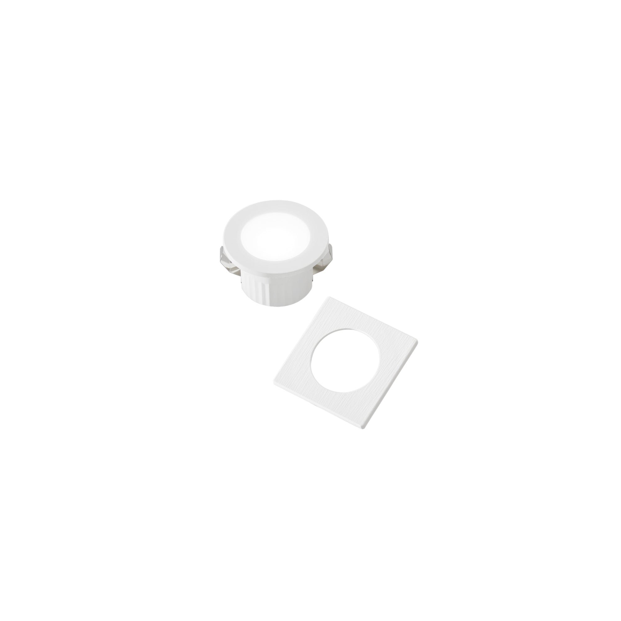 FAN INC-DAMA-QR44-BCO Zápustné svítidlo LED Dama, bílá, polykarbonát, 3 W, 300 lm, 4000 K, 4,4 x 4,4 x 2,8 cm - FANEUROPE
