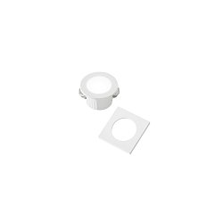 Obrázek pro produkt Zápustné svítidlo LED Dama, bílá, polykarbonát, 3 W, 300 lm, 4000 K, 4,4 x 4,4 x 2,8 cm - FANEUROPE