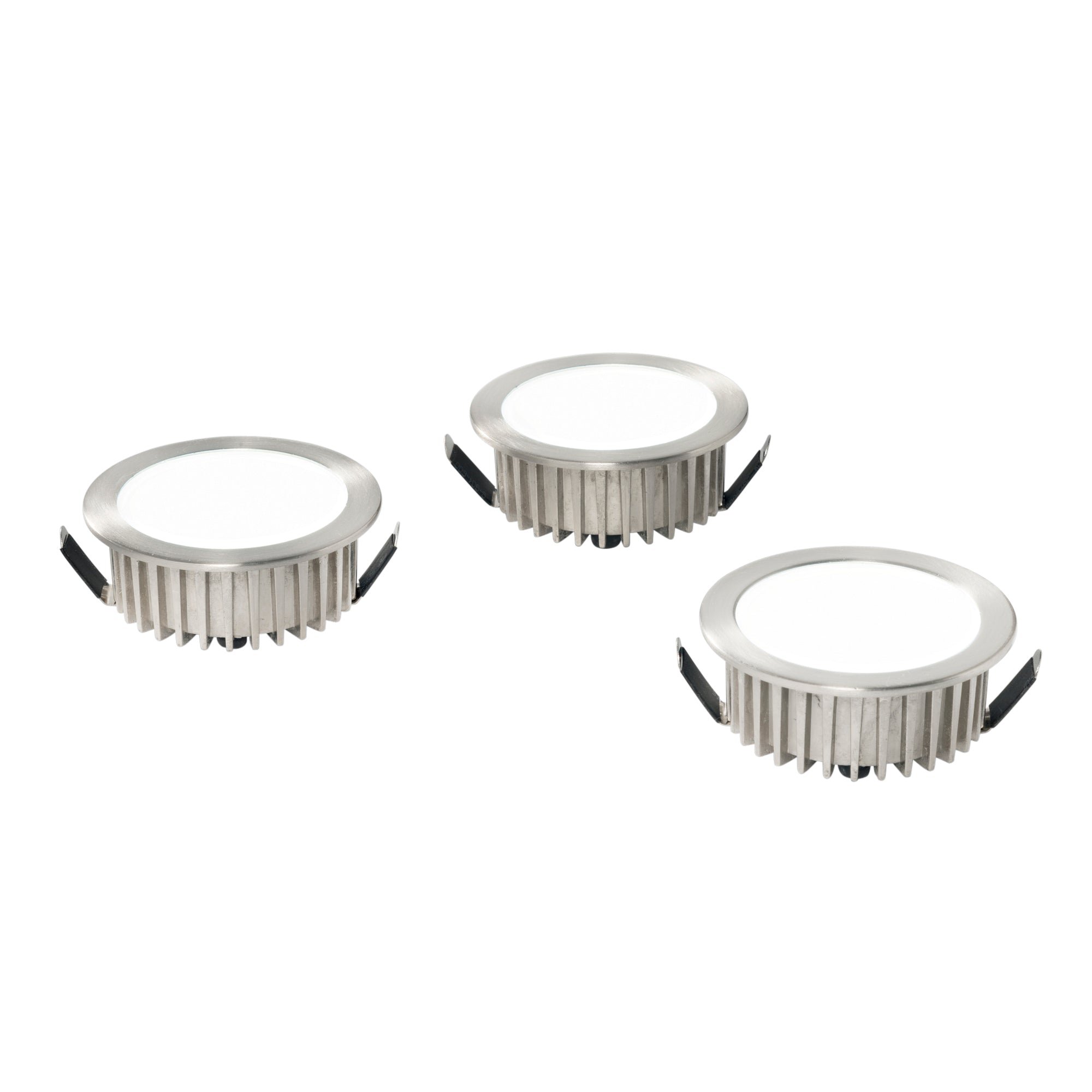 FAN INC-FUSION-3X5W NIK Zápustné svítidlo LED Fusion, nikl/hliník, 3 x 5 W, 1200 lm, 4000 K, 7 x 7 x 3,2 cm - FANEUROPE
