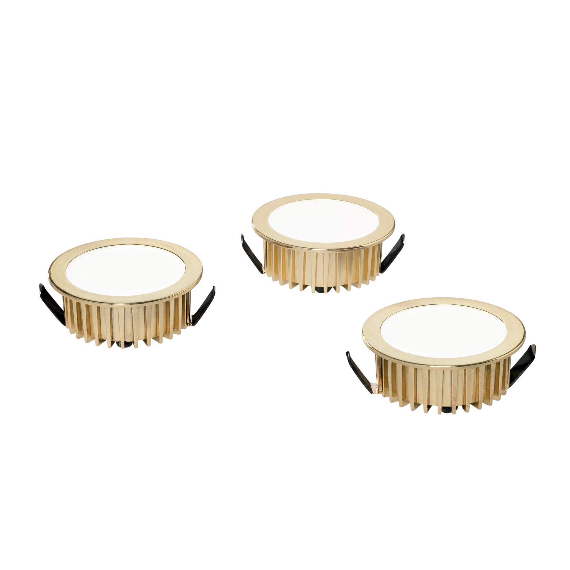 FAN INC-FUSION-3X5W ORO Zápustné svítidlo LED Fusion, zlatá/hliník, 3 x 5 W, 1200 lm, 4000 K, 7 x 7 x 3,2 cm - FANEUROPE
