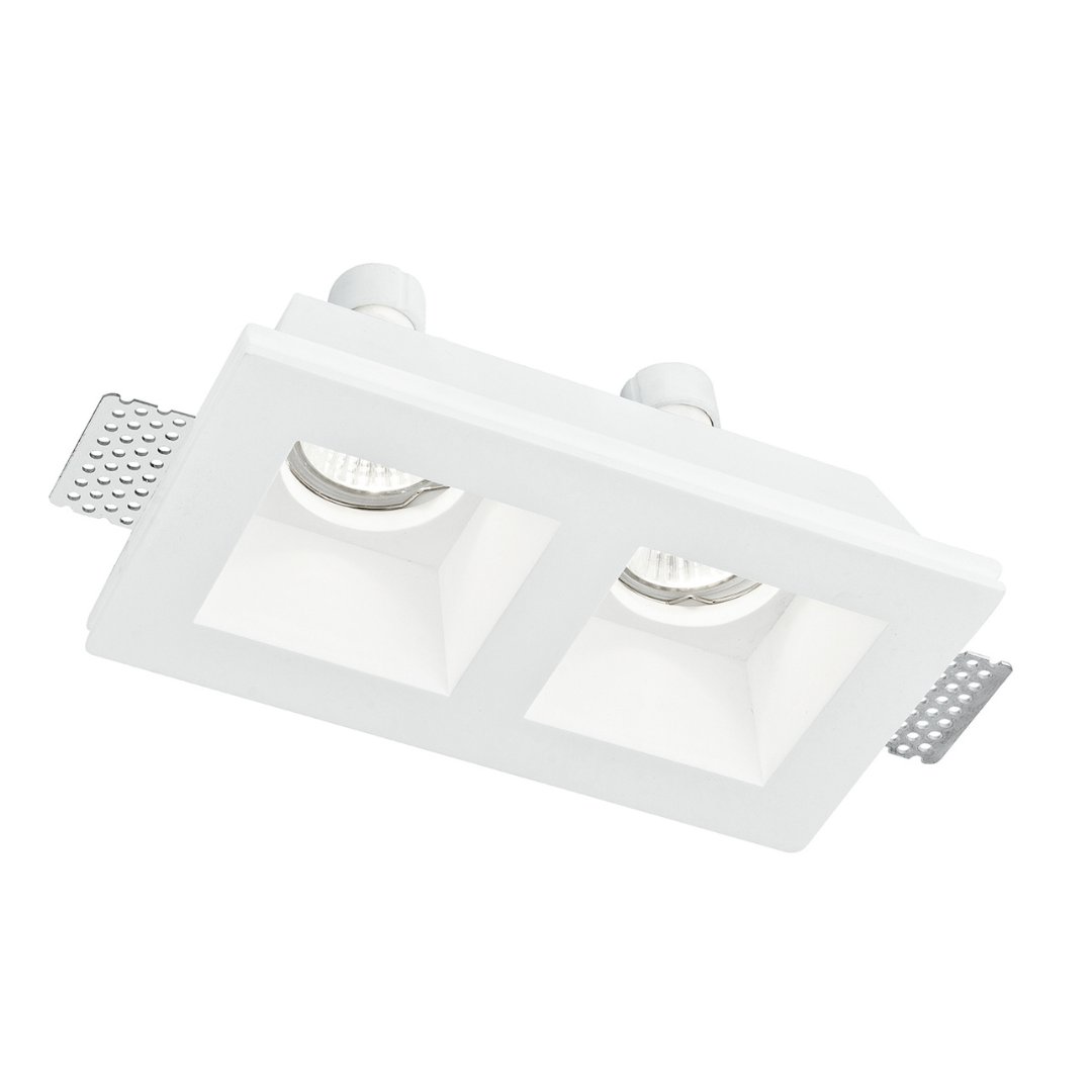 FAN INC-GHOST-Q2 Zápustné svítidlo Ghost, bílá, 2 x GU10, 21,4 x 11,8 x 5,5 cm - FANEUROPE