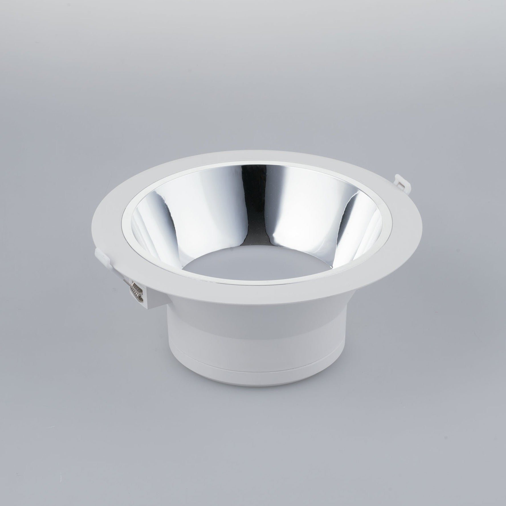 FAN INC-MACK-25C Zápustné svítidlo LED Mack, bílé/chrom, polykarbonát, 25 W, 3050 lm, 3000 K, 23 x 23 x 10,2 cm - FANEUROPE