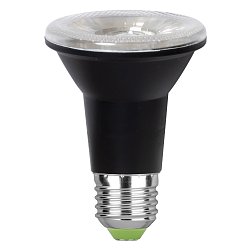 Obrázek pro produkt Žárovka LED PAR20 černá E27, 7 W, 550 lm, 3000 K, 38°, 63 x 82 mm, 25 000 h, CRI 80 - FANEUROPE