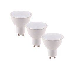 Obrázek pro produkt Sada 3 x žárovek LED GU10, 6 W, 490 lm, 6500 K, 100 °, 50 x 57 mm, 15 000 h, CRI 80 - FANEUROPE