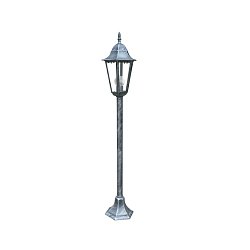 Obrázek pro produkt Sloupkové svítidlo FIRENZE černá/stříbrná, 1xE27, IP44, 104 x 21 x 21 cm - FANEUROPE