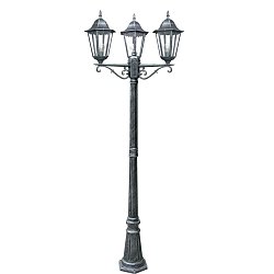 Obrázek pro produkt Sloupkové svítidlo FIRENZE černá/stříbrná, 3xE27, IP44, 218 x 76,5 cm - FANEUROPE