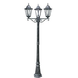 Obrázek pro produkt Sloupkové svítidlo PALO FIRENZE černá/stříbrná, 3xE27, IP44, 218 x 76,5 cm - FANEUROPE