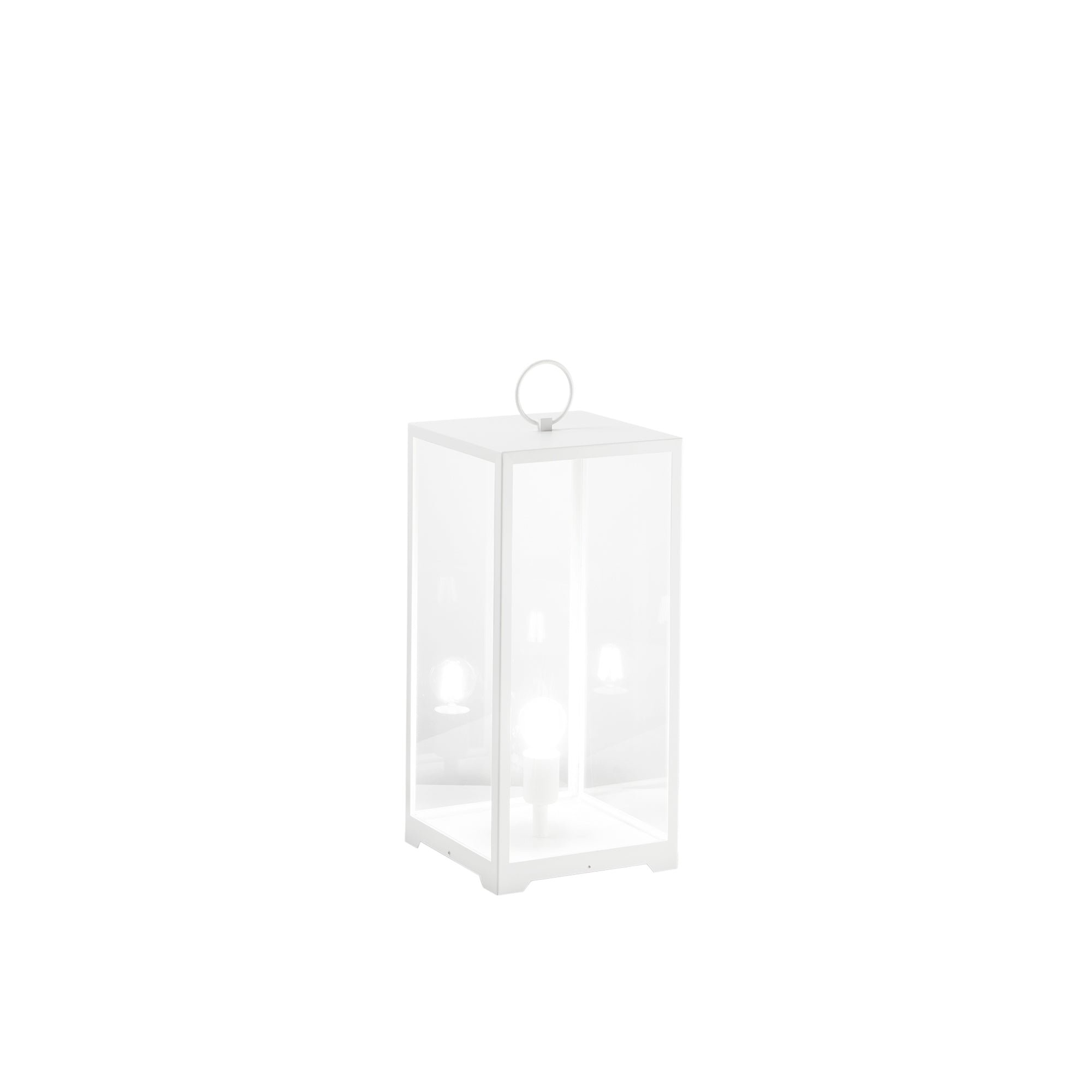 FAN LANT-MIRAGE-L1-BCO Venkovní svítidlo MIRAGE kov/sklo bílá, 1xE27, 53 x 25 x 25 cm - FANEUROPE